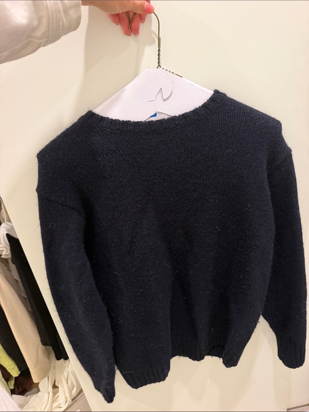 Classic Navy Crewneck Women's Sweater
